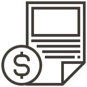 document, paper, Finance, Money, Loan, asset, pawnshop DarkSlateGray icon