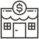 store, commerce, ecommerce, Shop, Loan, asset, pawnshop DarkSlateGray icon