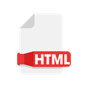 Folder, document, html, files Black icon