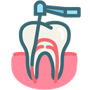 Dentistry, dental treatment, root canal, Teeth, tooth, dental, Dentist Black icon