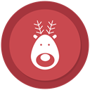 christmas, winter, santa, reindeer IndianRed icon