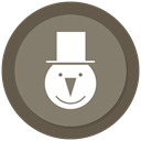 christmas snowman, christmas, snowman Gray icon