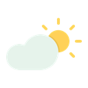 day, Cloudy, Sunny, Cloud, sun, weather, forecast Black icon