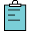 tick, Ducument, Clipboard, paste, File, Check, Note SkyBlue icon