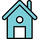 Home, house, Back, sleep, homepage, stay SkyBlue icon