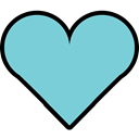 Favorite, Heart, love, Like, Follow, famous SkyBlue icon