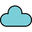 Database, download, Cloud, upload, transfer SkyBlue icon