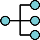 group, line, branch, node, Company, structure, flow chart Black icon