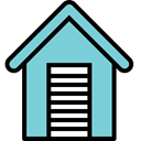 Home, house, storage, warehouse, garage, storehouse, Pantry SkyBlue icon