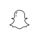 Snapchat, Logo, name, social media Black icon