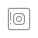 Instagram, Logo, name, social media Black icon