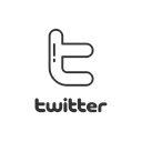 social media, Logo, twitter, name Black icon