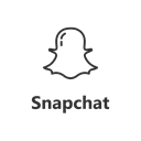Logo, name, social media, Snapchat Black icon