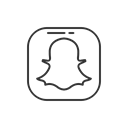 social media, Snapchat, Logo, name Black icon