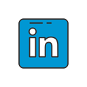 social media, Linkedin, linkedin logo, linkedin button Black icon