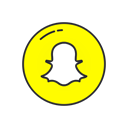 Snapchat, snapchat logo, Ghost, mobile app Black icon