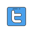 twitter button, twitter logo, twitter, social media Black icon