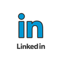 social media, Linkedin, linkedin logo, linkedin button Black icon