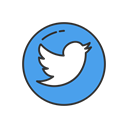 social media, twitter logo, twitter, bird Black icon