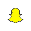 snapchat logo, Ghost, social media, Snapchat Black icon