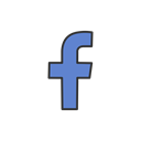 facebook logo, facebook button, Facebook, social media Black icon