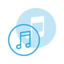 itunes, Social, media, Logo DodgerBlue icon