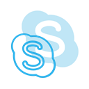 media, Logo, Skype, Social DodgerBlue icon