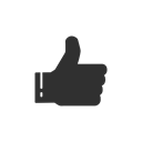 Like, thumbs up, Facebook, fb Black icon