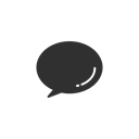 Facebook, Message, Comment, Chat Black icon