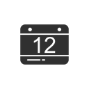 Calendar, date, Facebook, Events Black icon