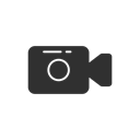 video, Instagram, upload video, record video Black icon