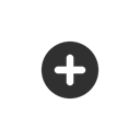 Add, plus, save, pinterest Black icon