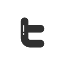 Logo, twitter, social media, twitter logo Black icon