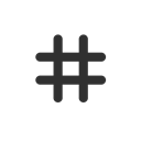hashtag, number sign, tag, twitter Black icon