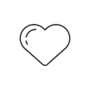 twitter, Heart, love, Like Black icon