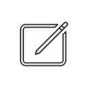 pencil, write, post, Facebook Black icon