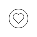 Heart, love, Facebook, Emoji Black icon