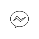 Facebook, Chatbox, Message, Messenger Black icon