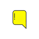 inbox, Snapchat, Message, Chat Black icon