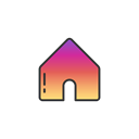 Home, Page, home page, Instagram Black icon