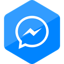 media, Messenger, social media, Social, Colored, Hexagon, High Quality DodgerBlue icon