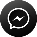 media, Messenger, Gradient, social media, Social, long shadow, Black white DarkSlateGray icon