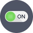 switch, power, input, on, Form, level, rounded DimGray icon