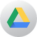 media, Gradient, Circle, social media, Social, google drive, High Quality Silver icon