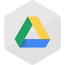 media, social media, Social, Colored, Hexagon, google drive, High Quality Gainsboro icon