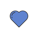 Facebook, Emoji, Heart, love Black icon