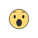 Facebook, Emoji, reaction, shocked emoji Icon