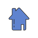 home page, Home, house, Facebook Black icon