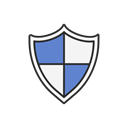 Facebook, fb, security, shield Black icon