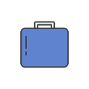 work, suitcase, Facebook, Attache Case Icon